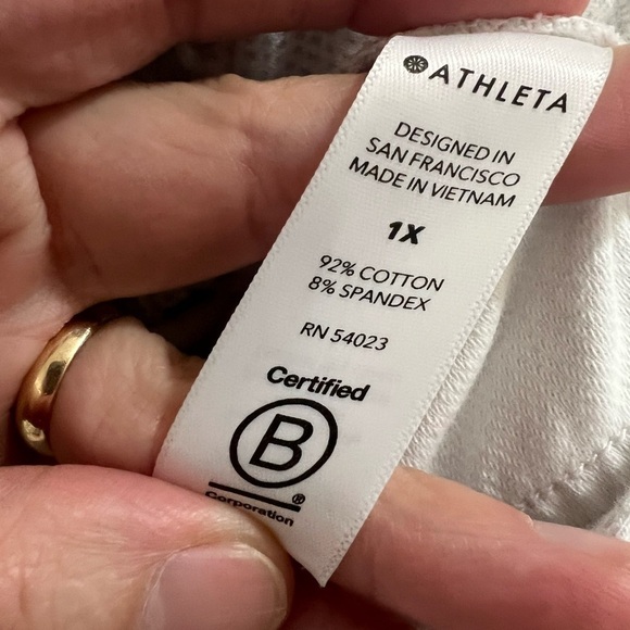 Athleta Grey Printed Farallon Romper Shorts Jumpsuit  - Size 1X - Picture 10 of 10